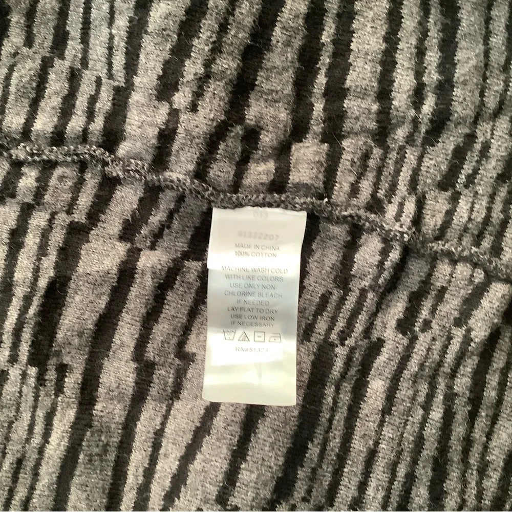 🛍️ 2/$25 EUC Vince Camuto Zebra Open Front Long Black Striped Cardigan Womens XL